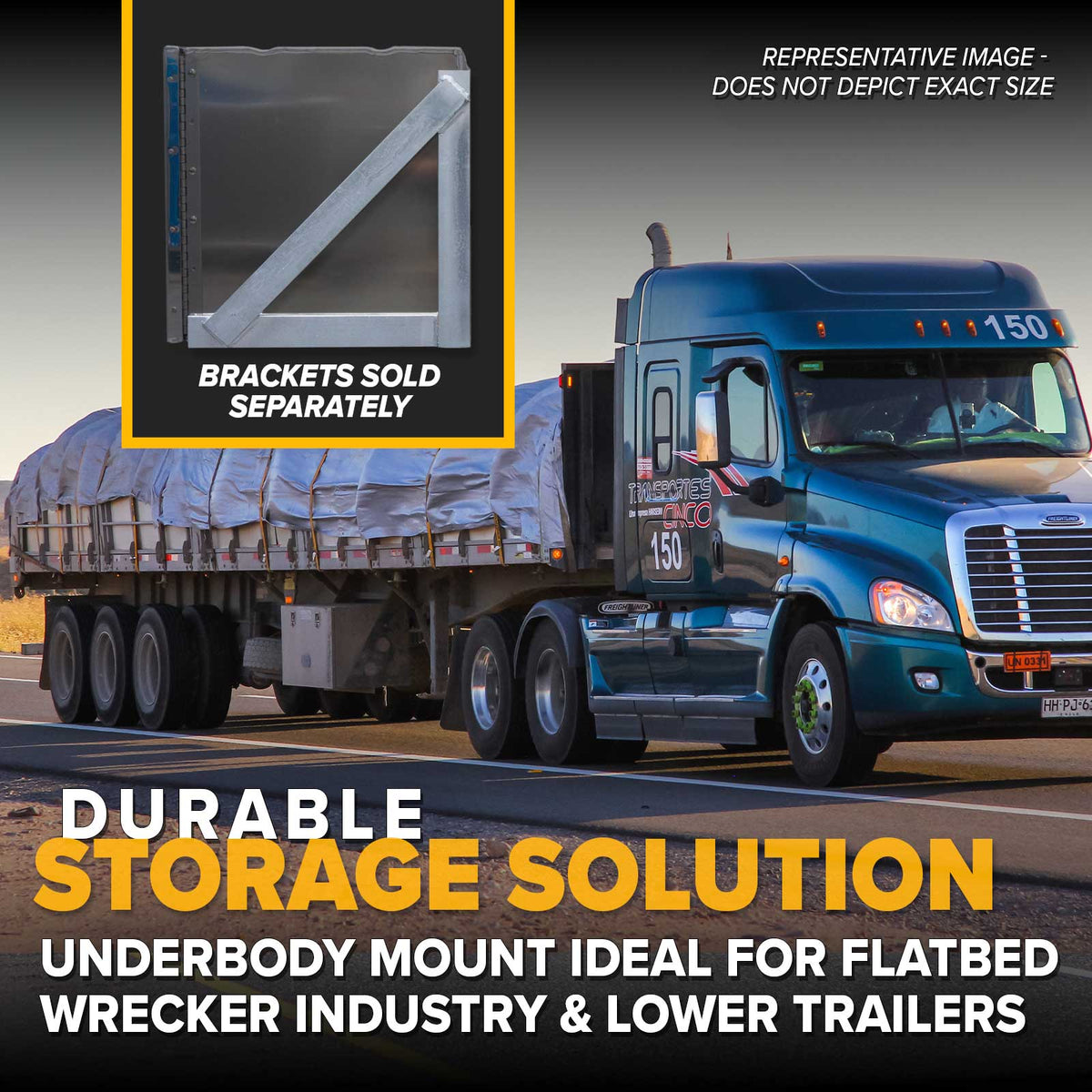Sturdy-Lite Wrecker Trailer Tool Box 24" x 24" x 36"
