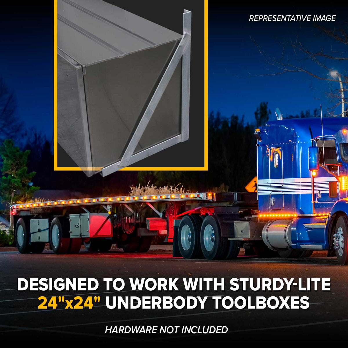 Sturdy-Lite Trailer Box Bracket 30" x 22" | Set of 2