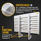 68" x 80" 3-Door Enclosed Headache Rack | Straight Frame Mounting Kit