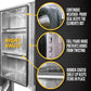 68" x 80" 3-Door Split Enclosed Headache Rack | Bar Window | Side Mounting Kit