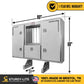 68" x 80" 3-Door Split Enclosed Headache Rack | Bar Window | Side Mounting Kit