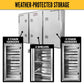 68" x 80" 3-Door Enclosed Headache Rack | Side Mounting Kit
