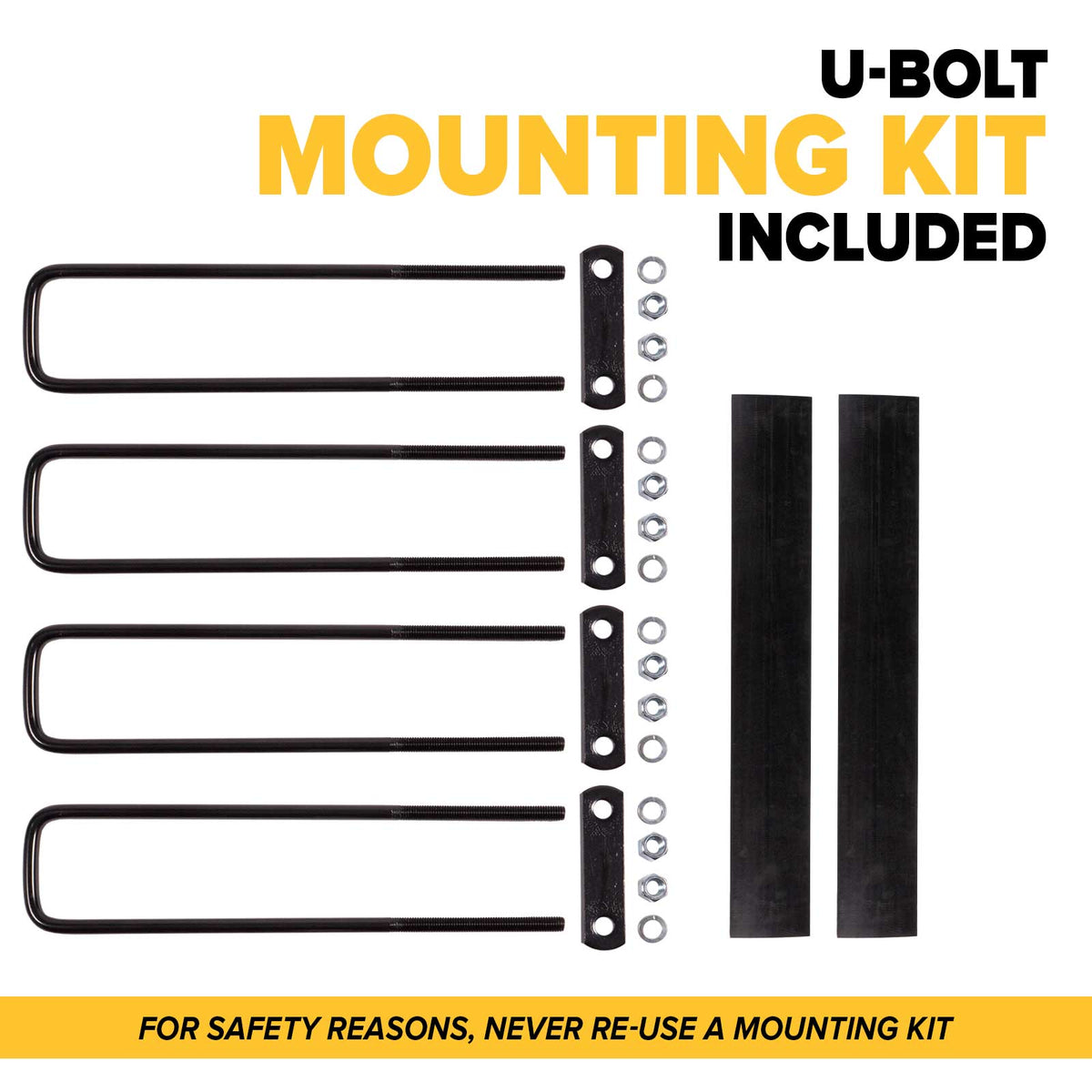 68" x 86" Semi Headache Rack | Full Tray & 2 Chain Hangers | U-Bolt Mounting Kit