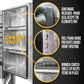 68" x 80" 1-Door Semi Headache Rack | 2 Half-Trays & 2 Chain Hangers | Straight Frame Mounting Kit