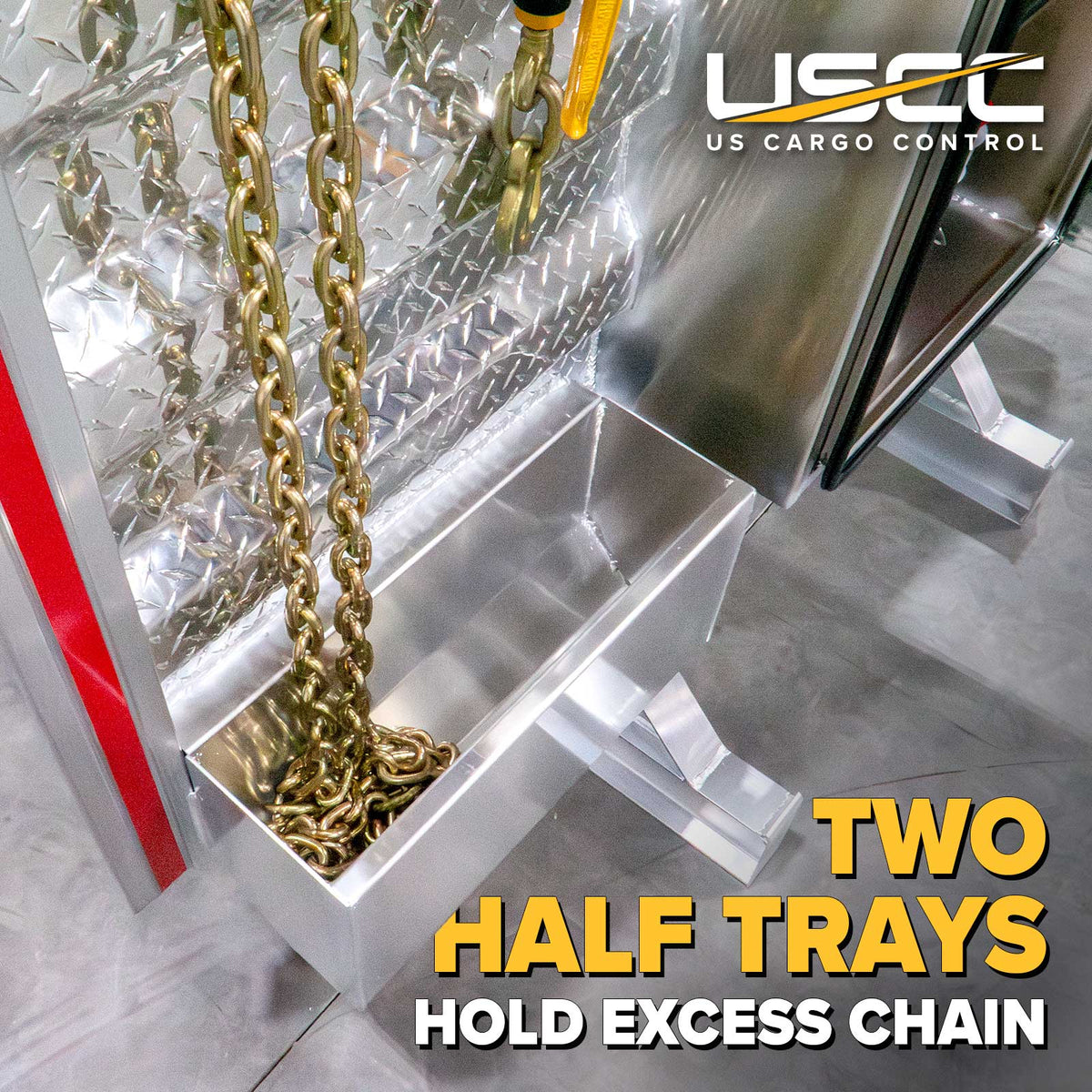 68" x 80" 1-Door Semi Headache Rack | 2 Half-Trays & 2 Chain Hangers | Straight Frame Mounting Kit