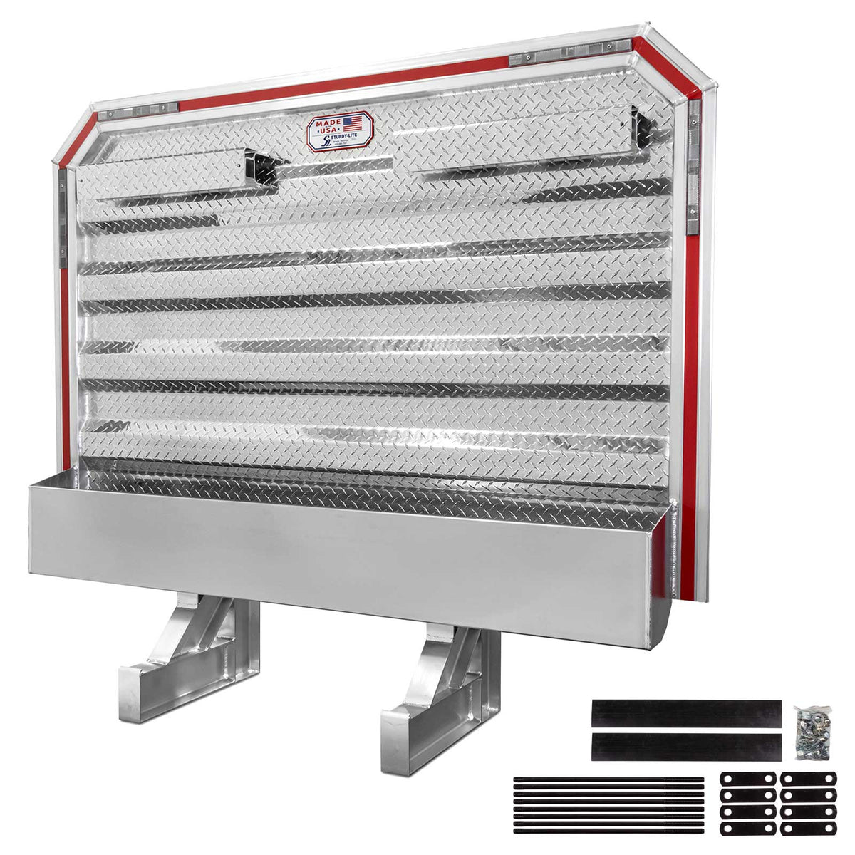 68" x 80" Semi Headache Rack | Full Tray & 2 Chain Hangers | Straight Frame Mounting Kit