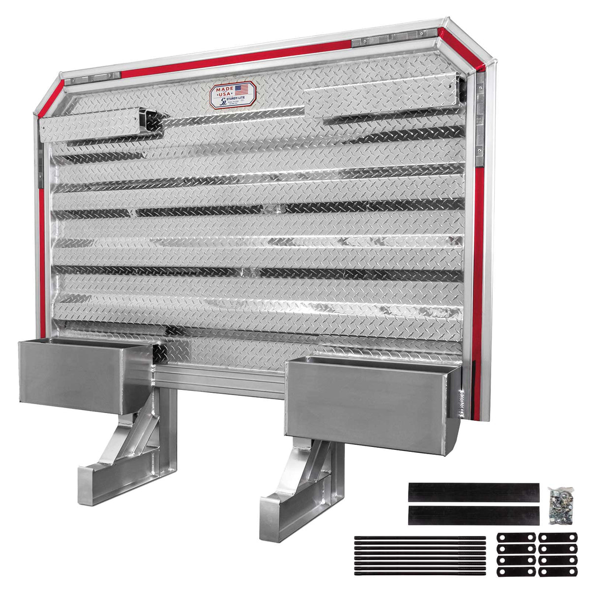 68" x 80" Semi Headache Rack | 2 Half-Trays & 2 Chain Hangers | Straight Frame Mounting Kit