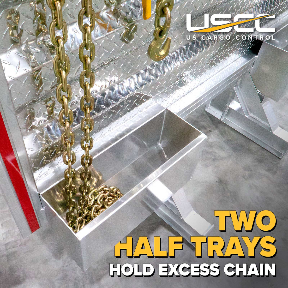 68" x 80" Semi Headache Rack | 2 Half-Trays & 2 Chain Hangers | Straight Frame Mounting Kit