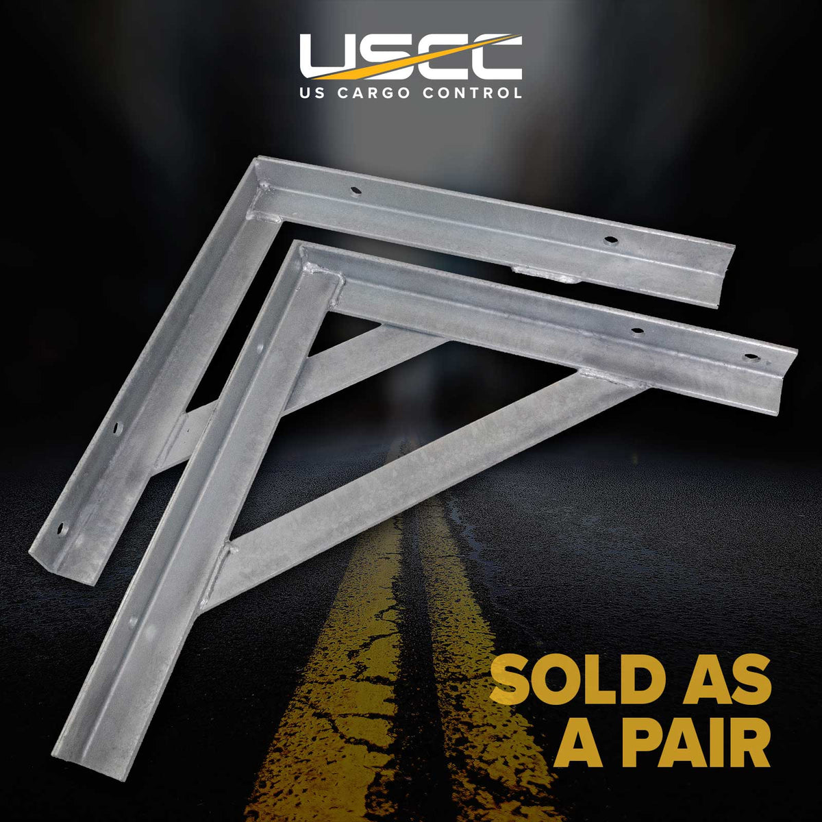 Sturdy-Lite Gator Semi Truck Step Box Brackets 21" x 22" | Set of 2