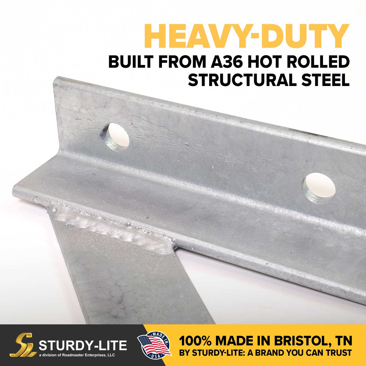 Sturdy-Lite Gator Semi Truck Step Box Brackets 21" x 22" | Set of 2