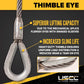 3/4" x 18' Thimble Eye Wire Rope Sling