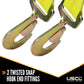 Tow Dolly Basket Strap with Twisted Snap Hooks - 2 Pack