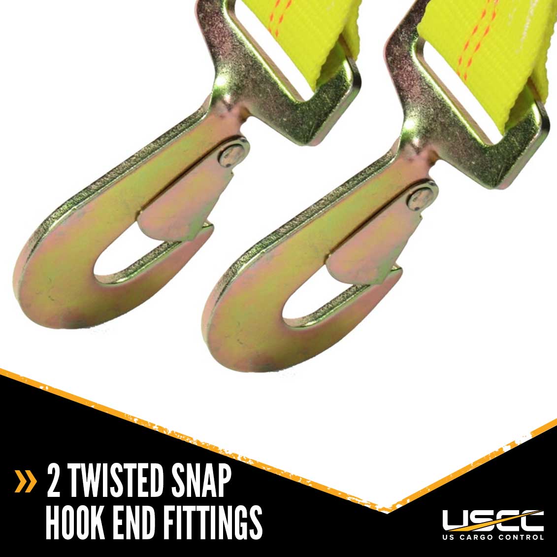 Tow Dolly Basket Strap with Twisted Snap Hooks