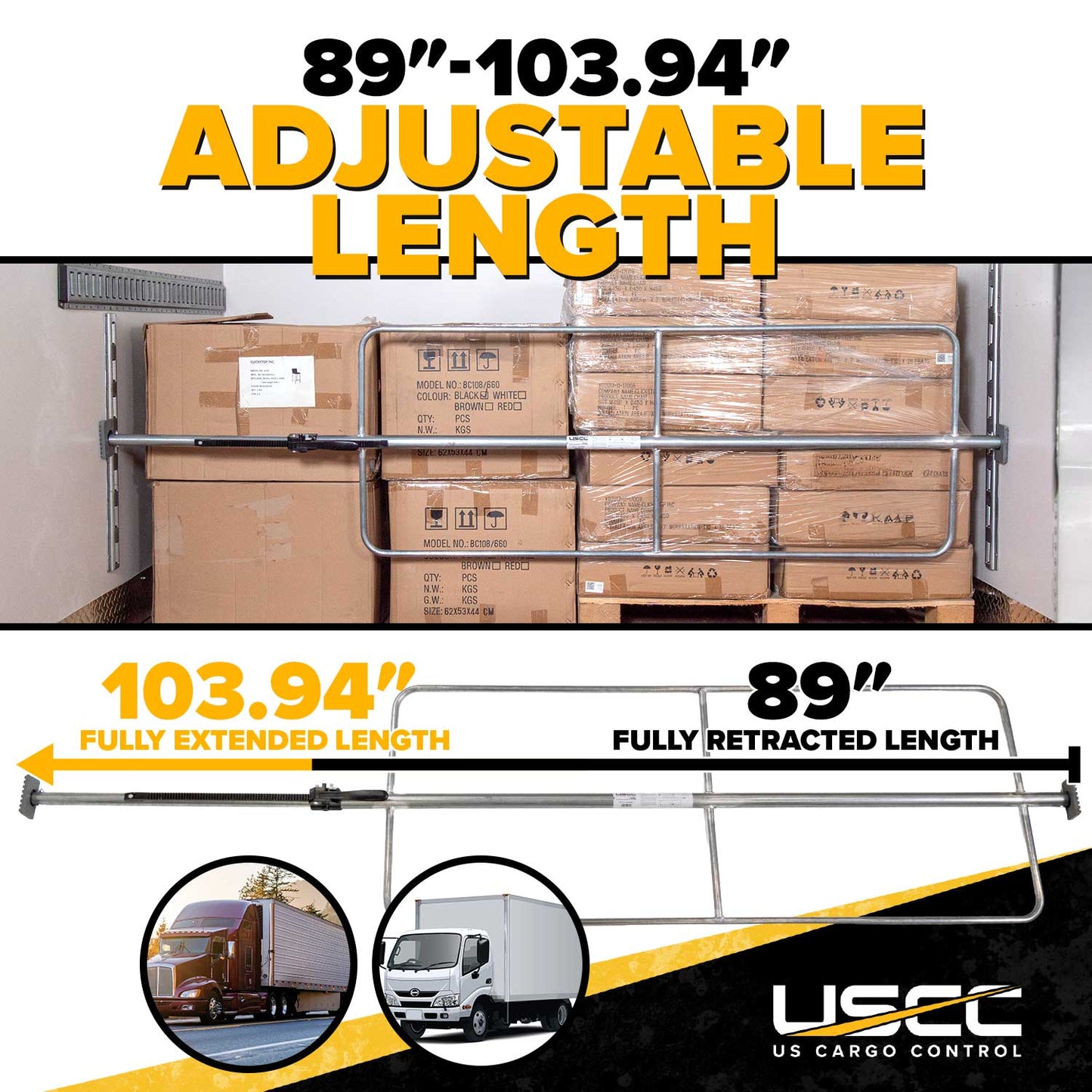 Truck Cargo Bar with Welded Cargo Restraint Hoops
