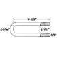 Conquest 2-7/16" (W) x 4-1/2" (L) x 3/8" (D) Round Pipe U Bolt - Zinc