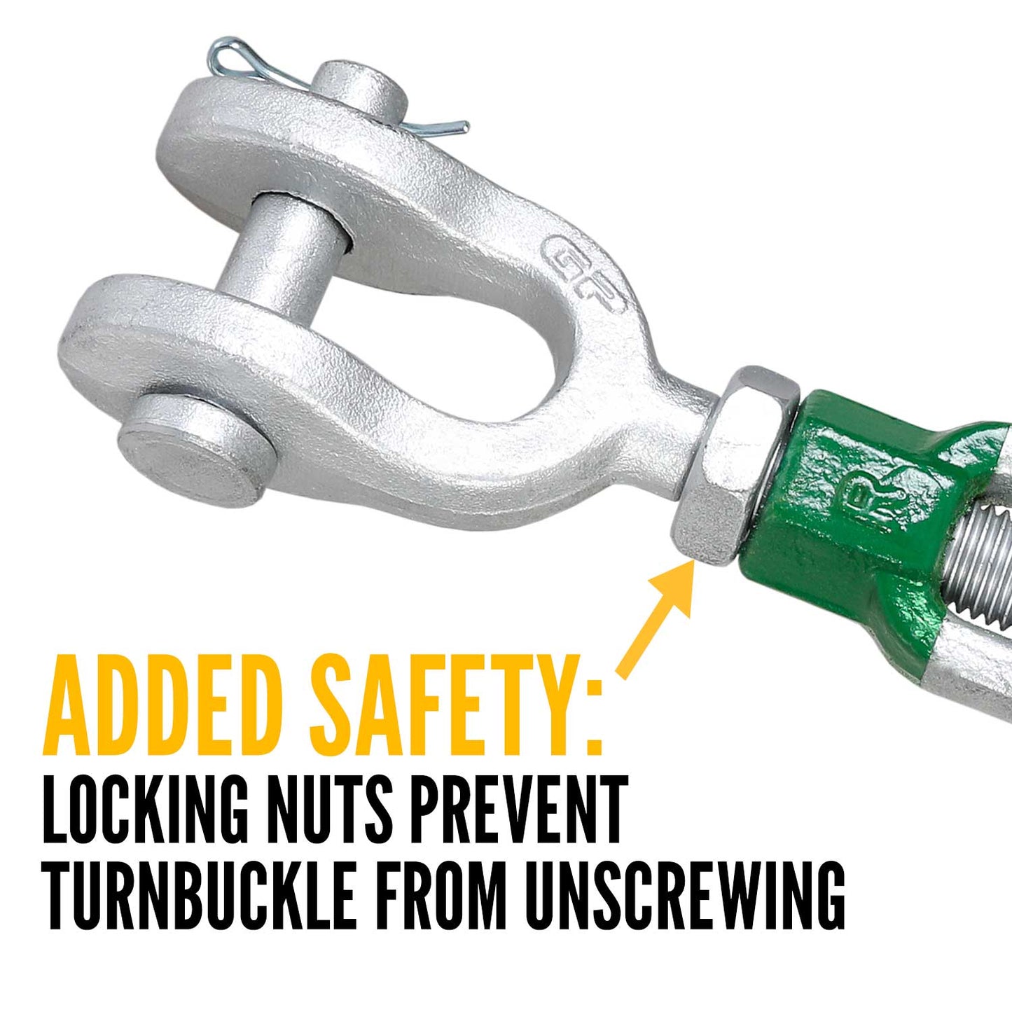 2-1/2" x 24" Van Beest® Jaw & Jaw Galvanized Turnbuckle - G-6313
