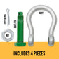 1-1/2" Van Beest Green Pin® Bolt Type Wide Mouth Towing Shackle | G-4263 - 16 Ton