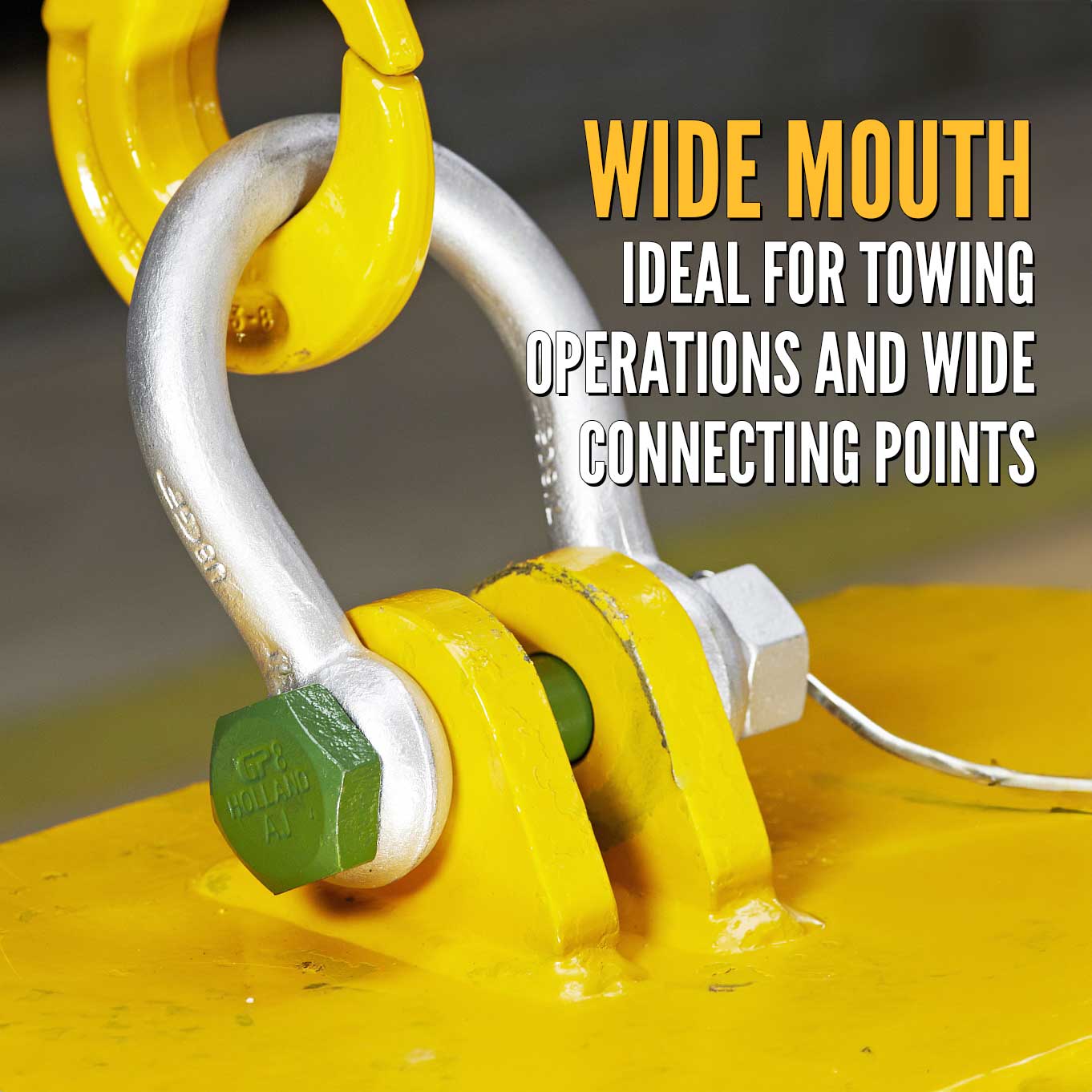 2" Van Beest Green Pin® Bolt Type Wide Mouth Towing Shackle | G-4263 - 30 Ton ideal for towing operations and wide connection points