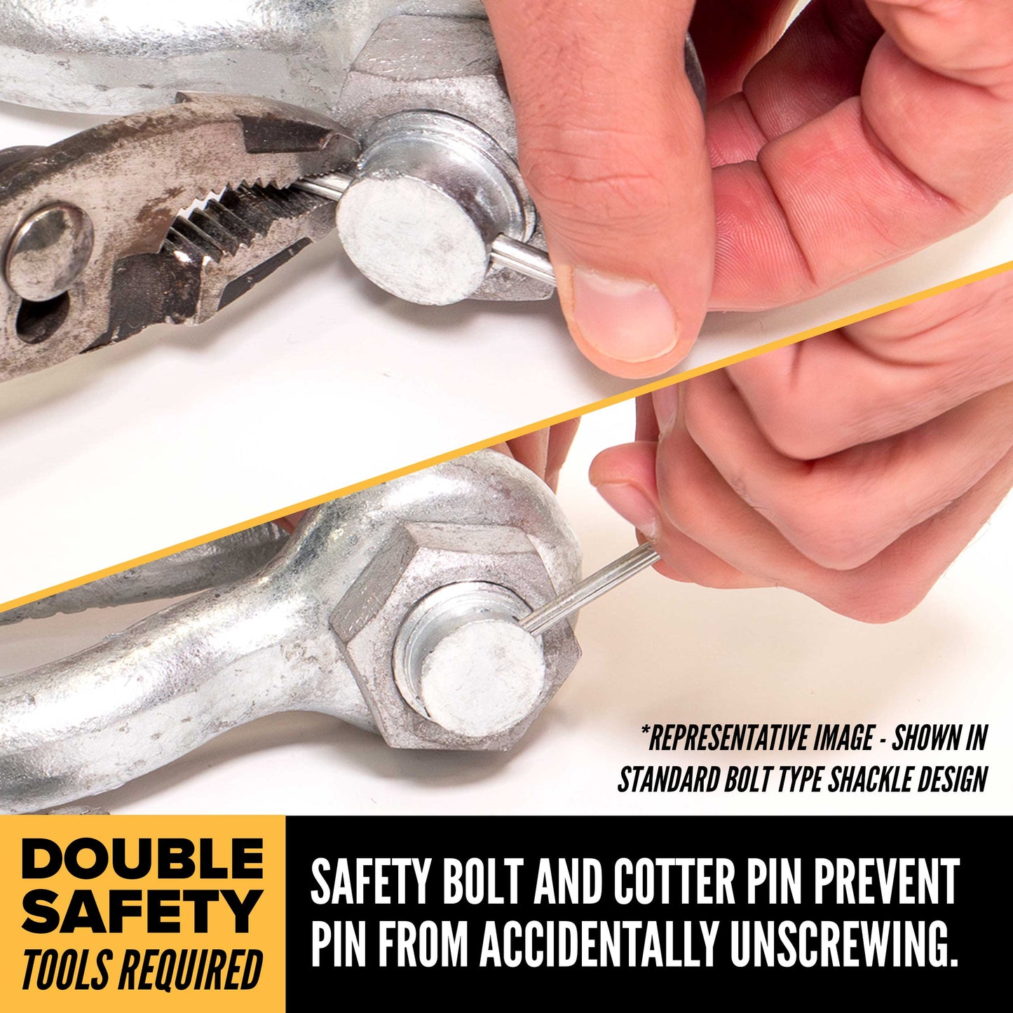 Van Beest Green Pin Bolt Type Wide Body Sling Shackle | P-6033 - 150 Ton shackle securement