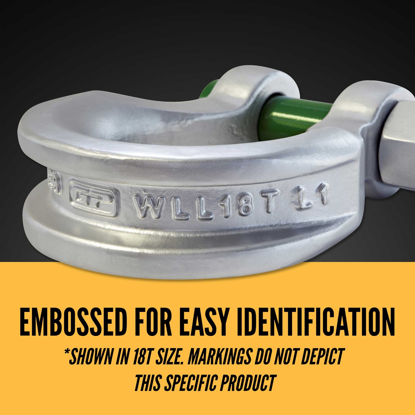 Van Beest Green Pin Bolt Type Wide Body Sling Shackle | P-6033 - 55 Ton