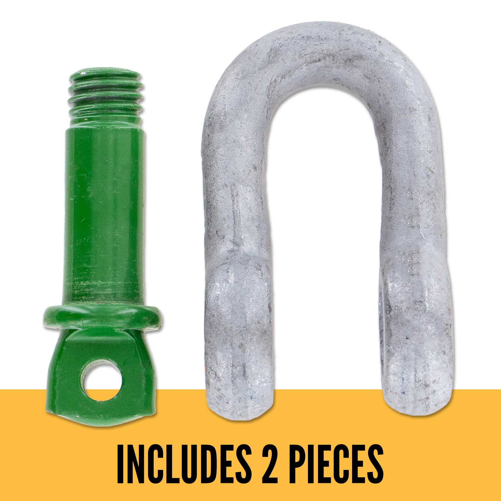 1-1/4" Van Beest Green Pin® Screw Pin Chain Shackle | G-4151 - 12 Ton parts of a shackle