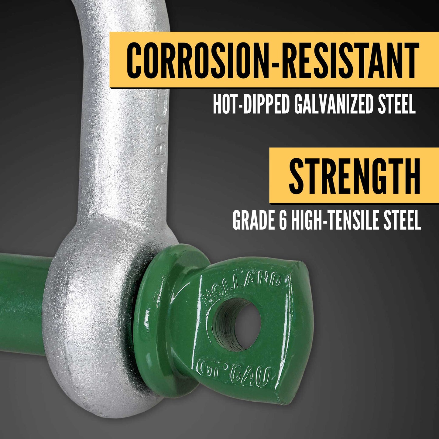 1/4" Van Beest Green Pin® Screw Pin Chain Shackle | G-4151 - 0.5 Ton shackle construction