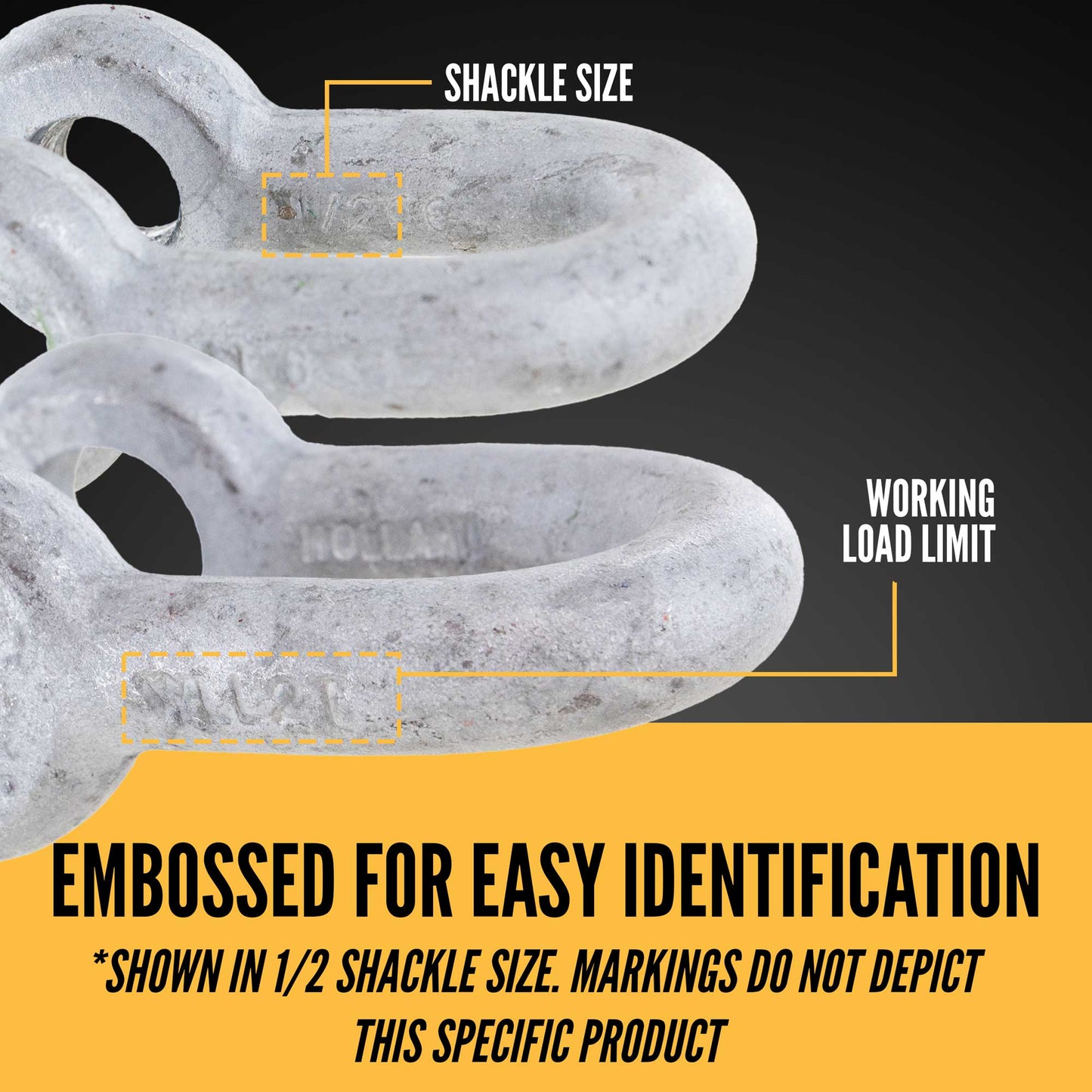1-3/4" Van Beest Green Pin® Bolt Type Chain Shackle | G-4153 - 25 Ton