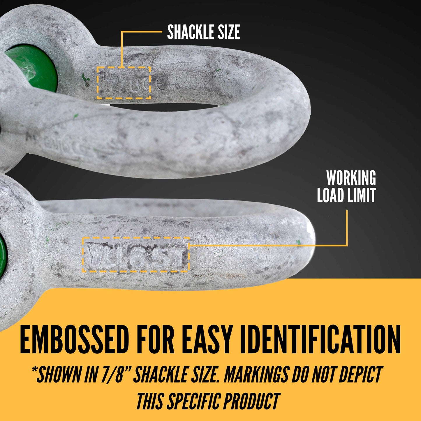 1-1/4" Van Beest Green Pin® Screw Pin Anchor Shackle | G-4161 - 12 Ton