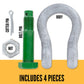 3" Van Beest Green Pin® Bolt Type Anchor Shackle | G-4163 - 85 Ton parts of a shackle