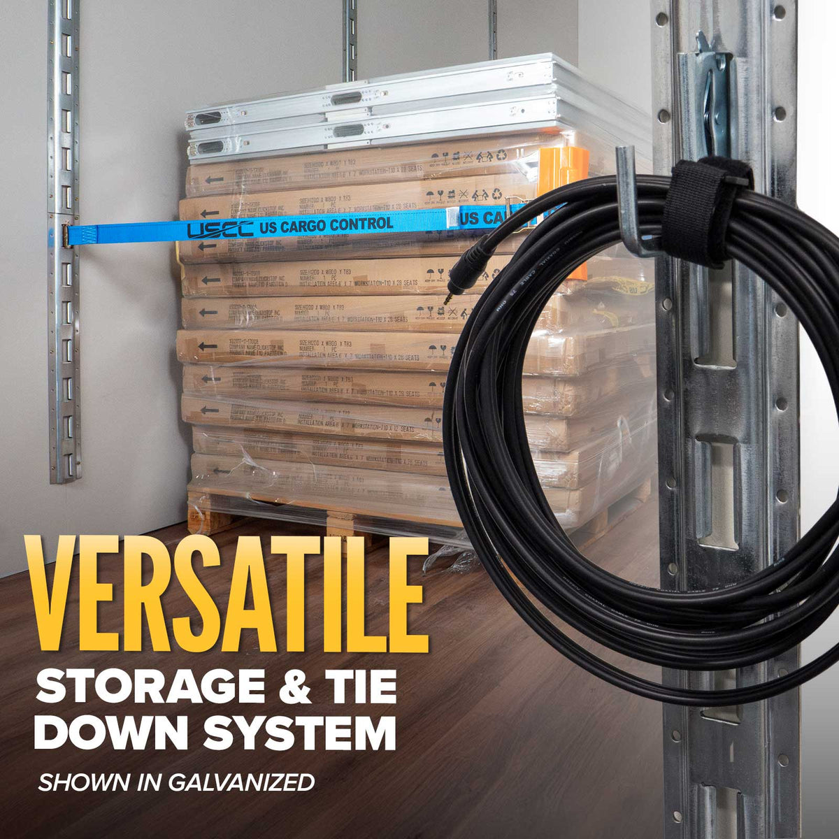 5' Vertical Galvanized E Track | 4-Pack