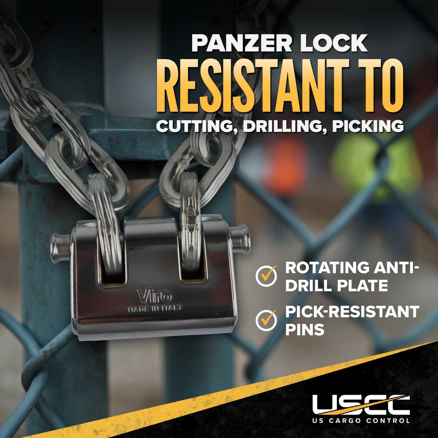 Viro Panzer Lock For 3/8" Security Chain