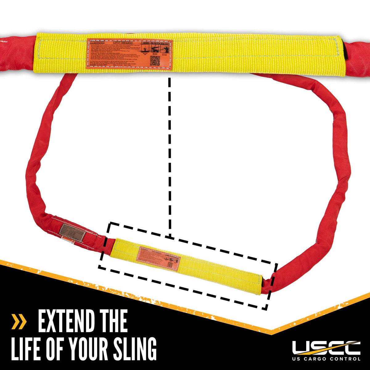 Nylon Tubular Wear Sleeves for Slings | 20" Overall Width | 24" Long