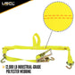 Car Carrier Tire Holder Basket Straps w/ Swivel Hooks & Ratchet - 4 Pack