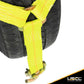 Car Carrier Tire Holder Basket Straps w/ Swivel Hooks & Ratchet - 4 Pack