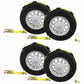 Car Carrier Wheel Strap w/ Swivel Hooks & Adj. Rubber Blocks & Ratchet - 4 Pack