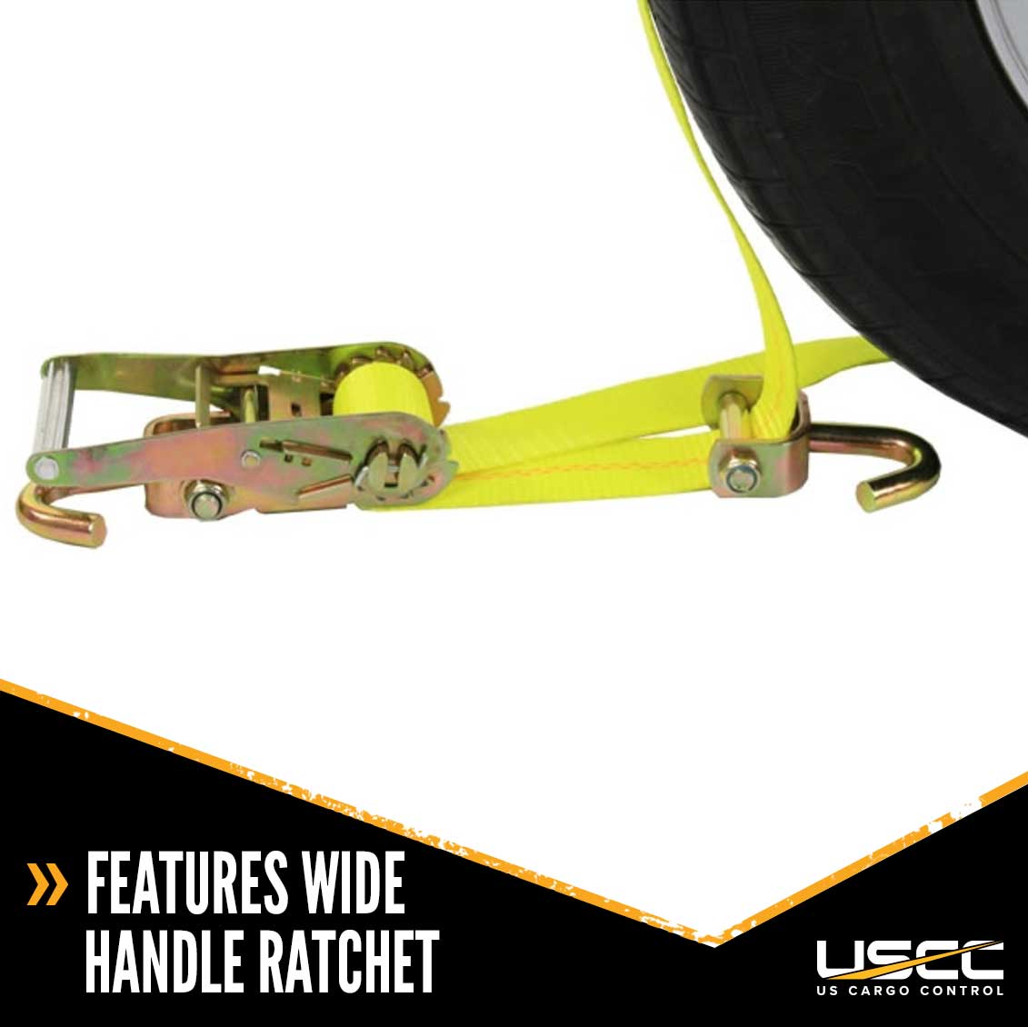 Wheel Strap with Swivel Hooks and Adjustable Rubber Blocks