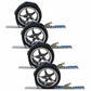 Wheel Strap with Etrack Fittings & 3 Rubber Blocks - 4 Pack