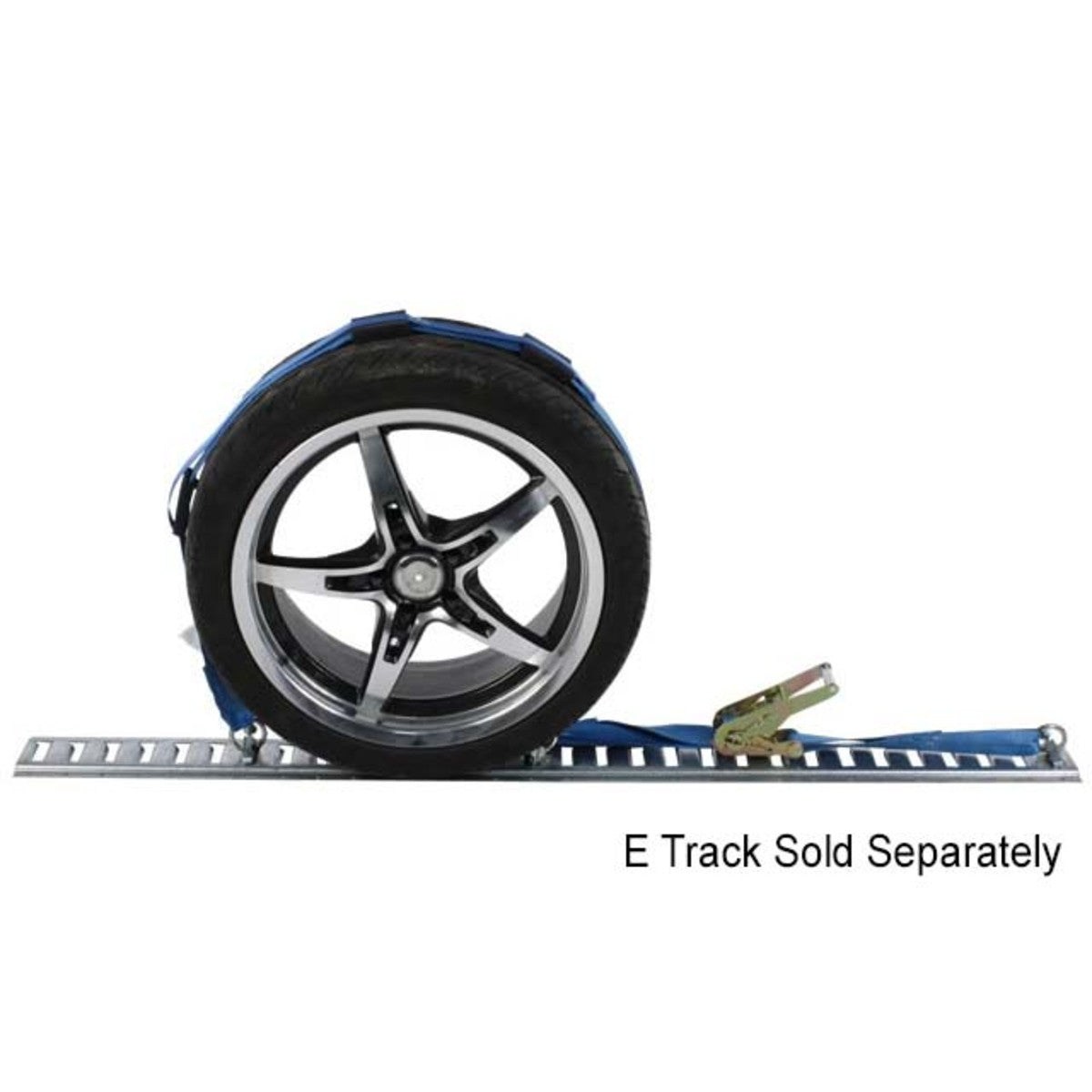 Wheel Strap with Etrack Fittings & 3 Rubber Blocks - 4 Pack
