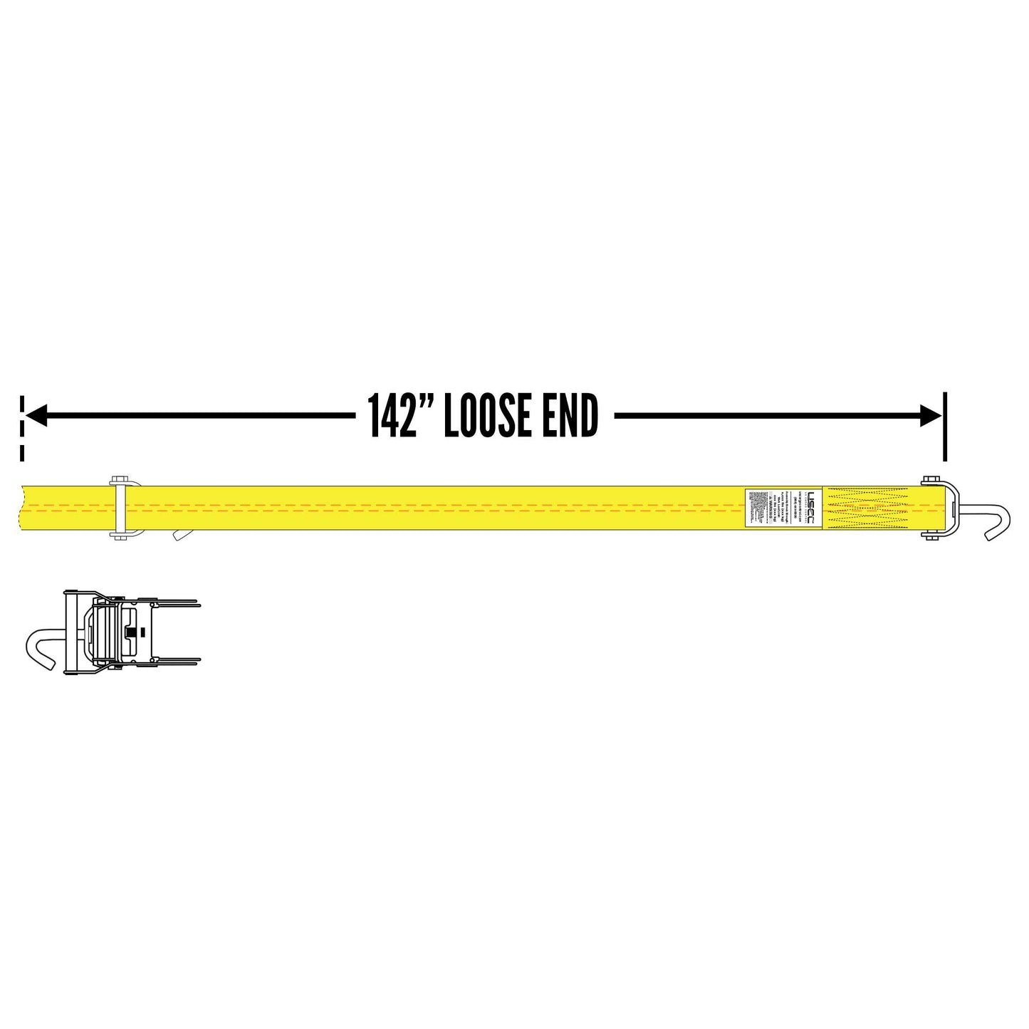 Car Carrier Wheel Strap w/ Swivel Hooks & Ratchet - 4 Pack
