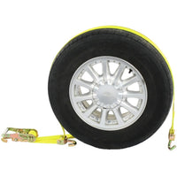 Wheel Strap with Swivel Hooks & Ratchet