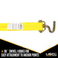 Wheel Strap with Swivel Hooks & Ratchet