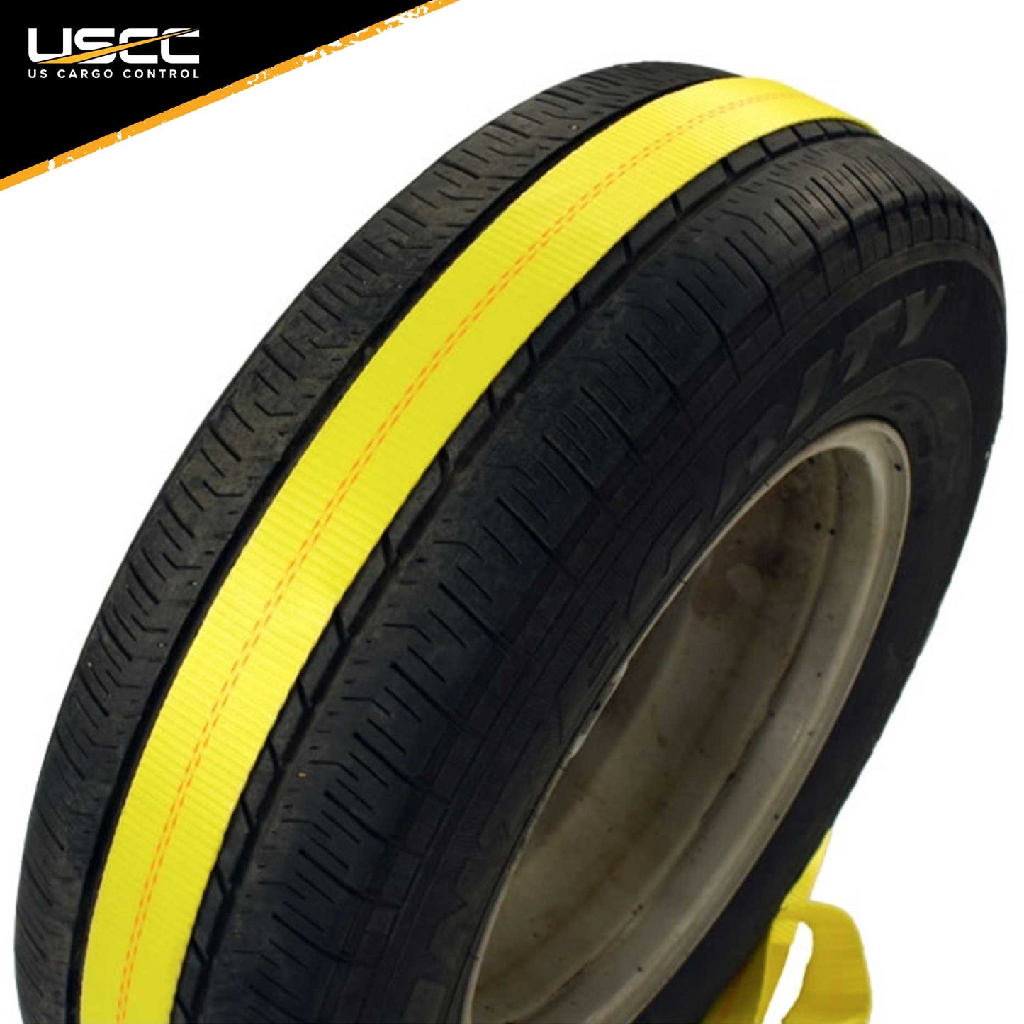 Wheel Strap with Swivel Hooks & Ratchet