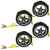 Car Carrier Strap w/ Swivel Hooks & Fixed Rubber Blocks & Ratchet - 4 Pack