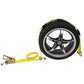 Car Carrier Strap w/ Swivel Hooks & Fixed Rubber Blocks & Ratchet - 4 Pack