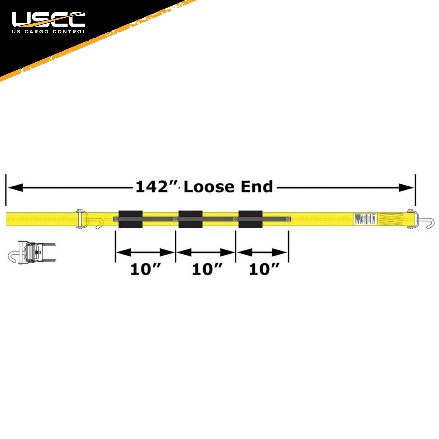 Wheel Strap with Swivel Hooks and Rubber Blocks image 3 of 9