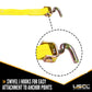 Wheel Strap with Swivel Hooks and Rubber Blocks