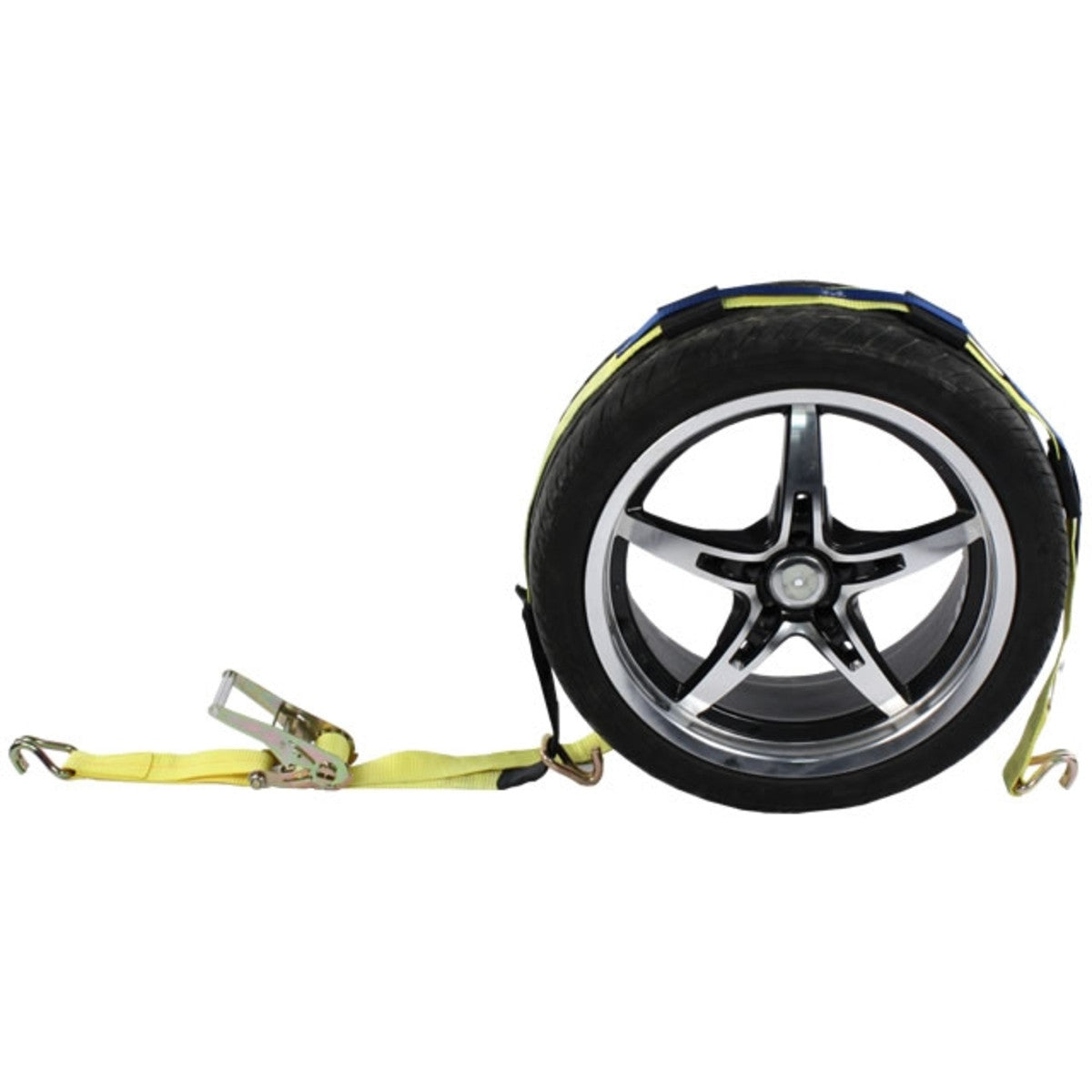 2" x 11' Car Carrier Ratchet Strap w/ Wire Hooks  & 3 Rubber Cleats - 4 Pack