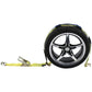 2 inch x 11 foot Car Carrier Ratchet Strap w Wire Hooks & 3 Rubber Cleats 4 Pack image 2 of 9