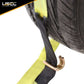 2" x 11' Car Carrier Ratchet Strap w/ Wire Hooks  & 3 Rubber Cleats - 4 Pack