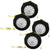 Car Carrier Wheel Strap w/ Wire Hooks & Adj Rubber Blocks & Ratchet - 4 Pack